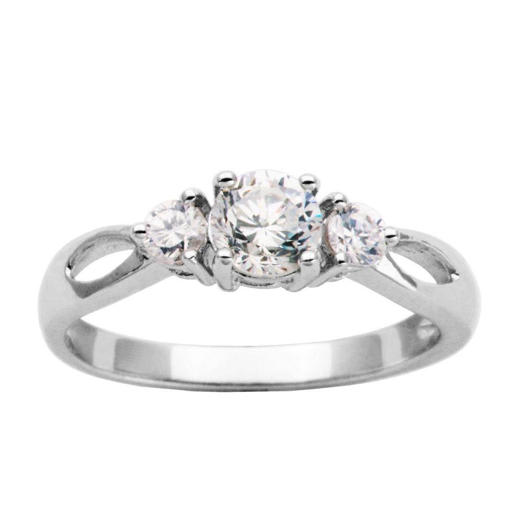 The Choice is Clear: Stunning Three-Stone CZ Ring